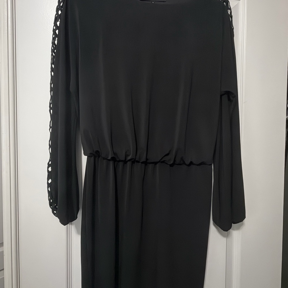 White House Black Market Black Long Sleeve Dress
